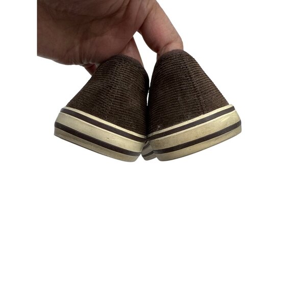 Elle Menno Size 8 Casual Corduroy Bow Flats Fabric Upper Rubber Sole - Picture 7 of 8